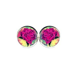Galaxy Rose Earrings